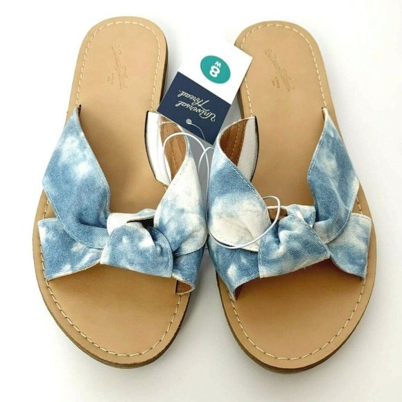 Universal Thread Melody Knotted Slide Sandals Blue 7.5 - Picture 6 of 7